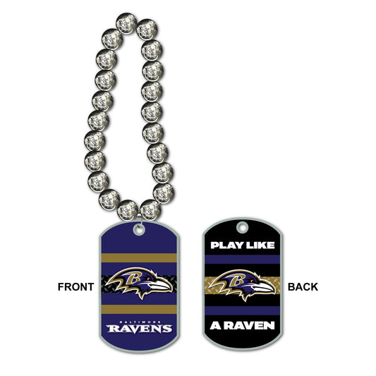 Baltimore Ravens Jumbo Dog Tag Necklace