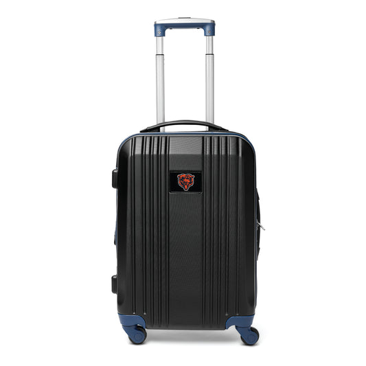 Bears Carry On Spinner Luggage | Chicago Bears Hardcase Two-Tone Luggage Carry-on Spinner in Black