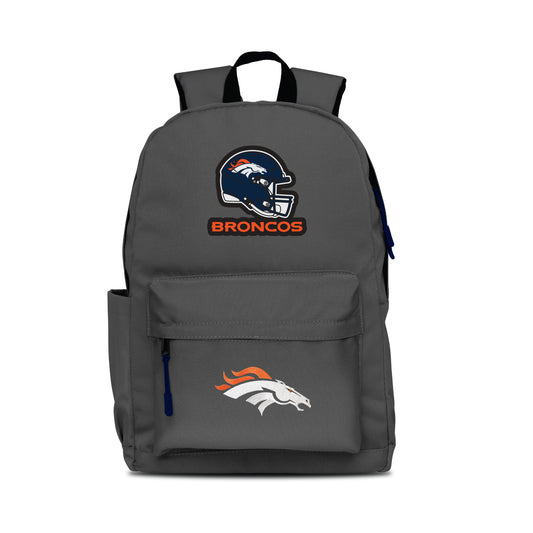 DENVER BRONCOS TWO-LOGO CAMPUS LAPTOP BACKPACK-GRAY