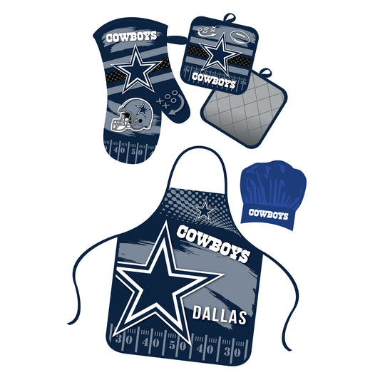 Dallas Cowboys Apron and Oven Mitt Bundle