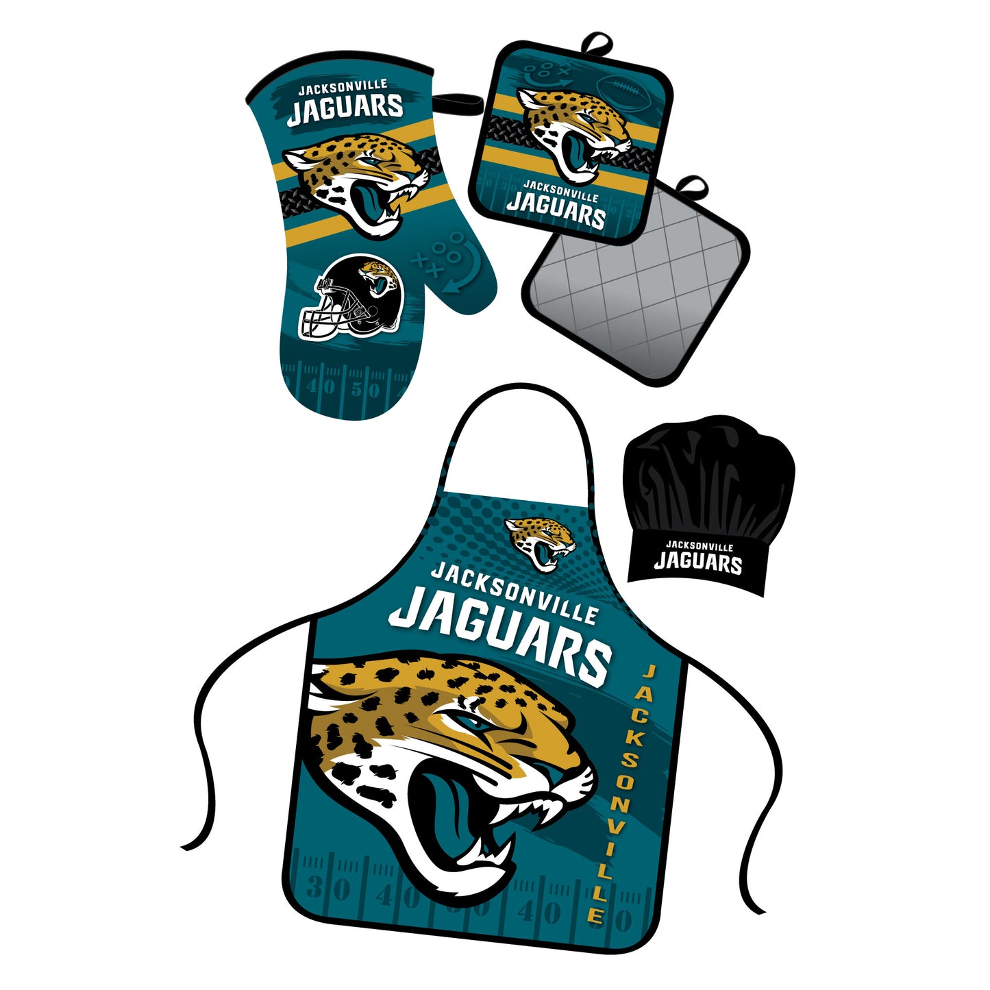 Jacksonville Jaguars Apron and Oven Mitt Bundle