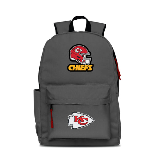 KANSAS CITY CHIEFS TWO-LOGO CAMPUS LAPTOP BACKPACK-GRAY