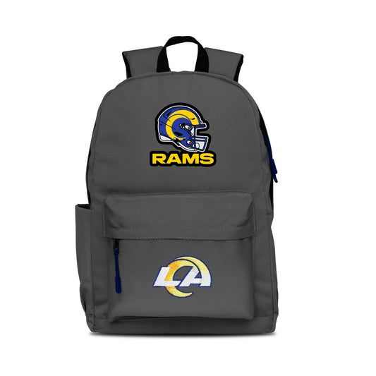 LOS ANGELES RAMS TWO-LOGO CAMPUS LAPTOP BACKPACK-GRAY