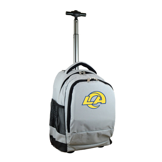 Los Angeles Rams Premium Wheeled Backpack in Grey
