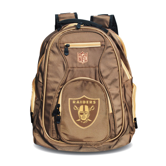 Raiders Backpack | Las Vegas Raiders Premium Laptop Backpack- Desert Sand