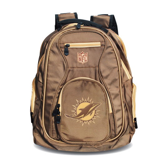 Miami Dolphins Backpack | Miami Dolphins Laptop Backpack- Desert Sand