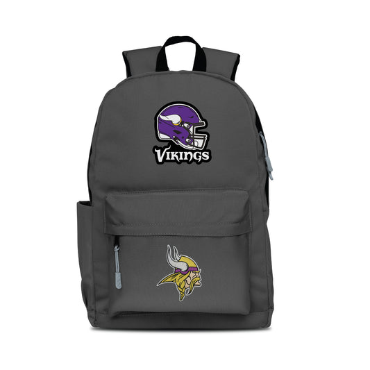 MINNESOTA VIKINGS TWO-LOGO CAMPUS LAPTOP BACKPACK-GRAY
