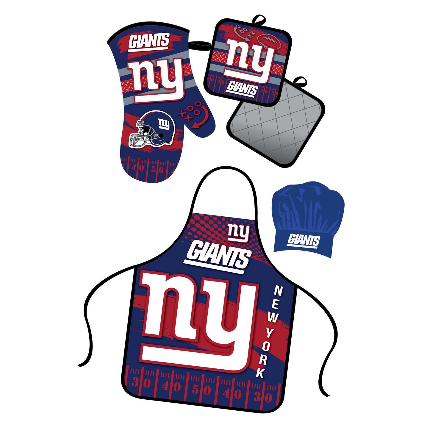 New York Giants Apron and Oven Mitt Bundle