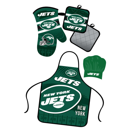 New York Jets Apron and Oven Mitt Bundle