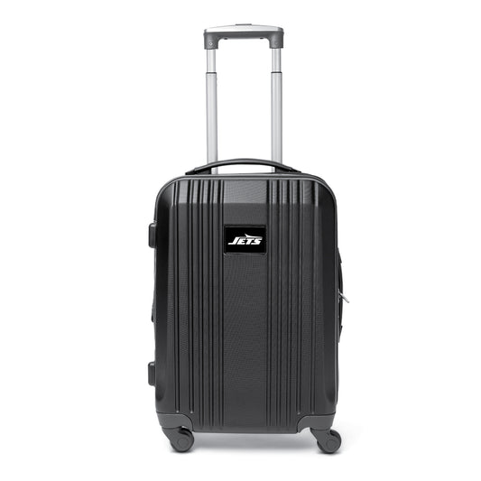 Jets Carry On Spinner Luggage | New York Jets Hardcase Two-Tone Luggage Carry-on Spinner in Black