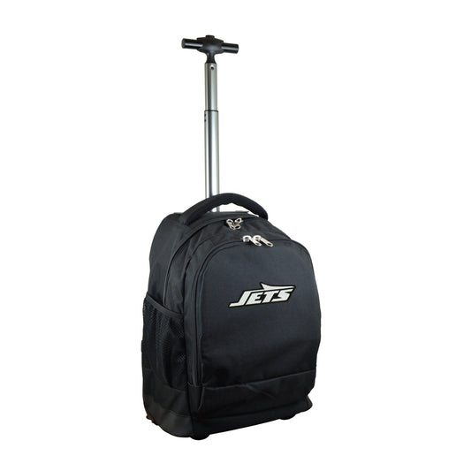 New York Jets Premium Wheeled Backpack- Black