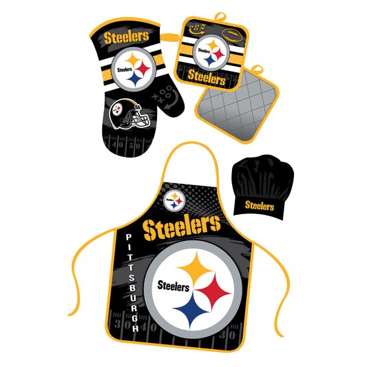 Pittsburgh Steelers Apron and Oven Mitt Bundle