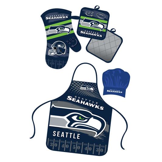 Seattle Seahawks Apron and Oven Mitt Bundle