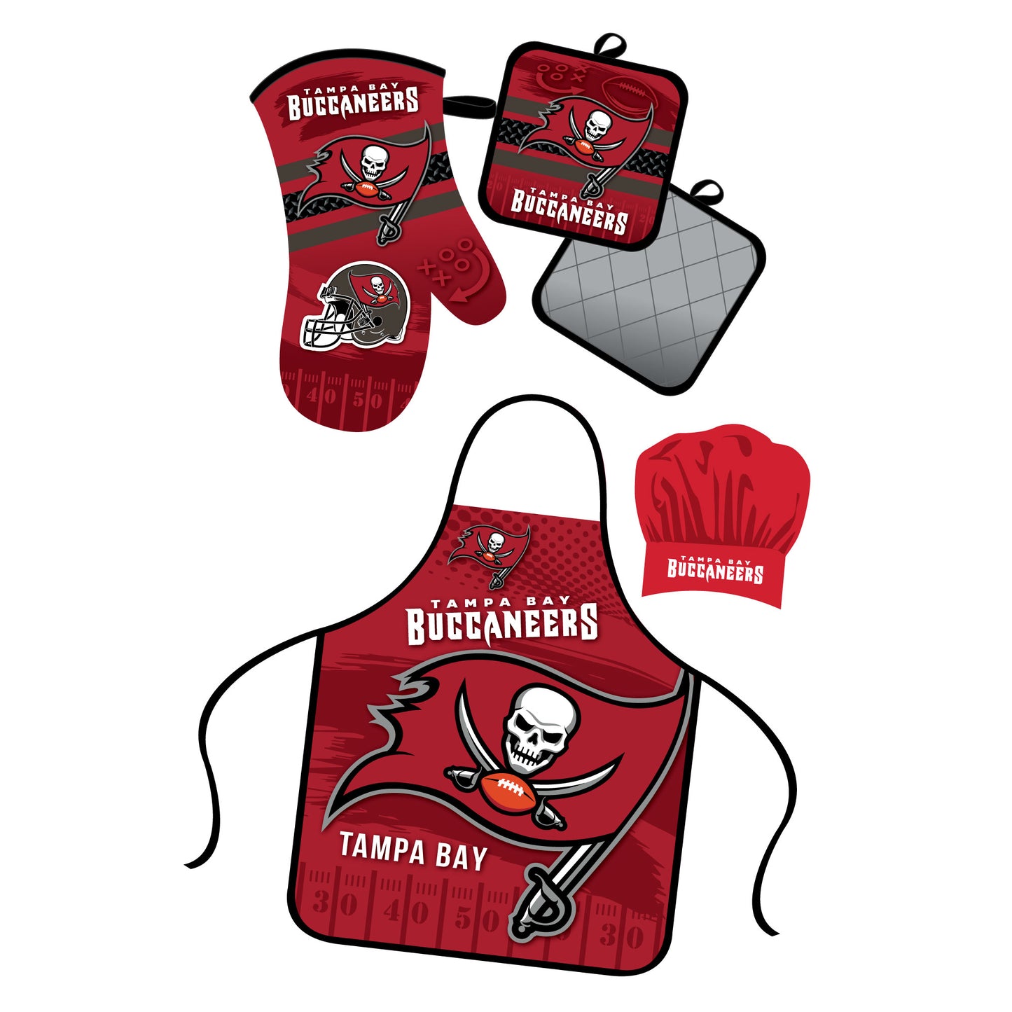 Tampa Bay Buccaneers Apron and Oven Mitt Bundle