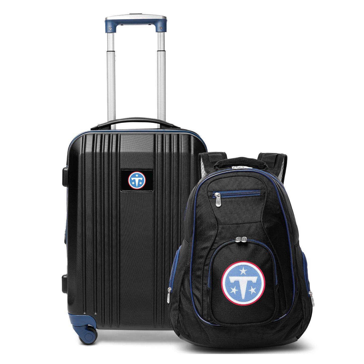 Tennessee Titans 2 Piece Premium Colored Trim Backpack and Luggage Set