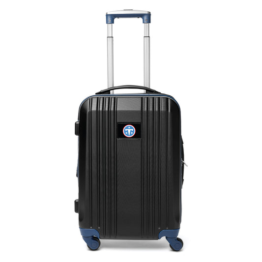 Titans Carry On Spinner Luggage | Tennessee Titans Hardcase Two-Tone Luggage Carry-on Spinner in Navy