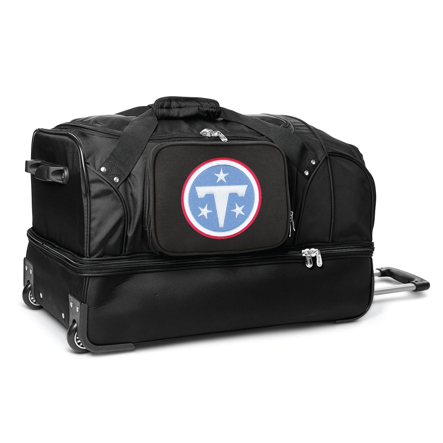 Tennessee Titans 27" Black Rolling Drop Bottom Duffel