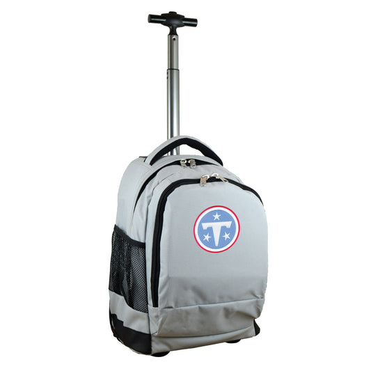 Tennessee Titans Premium Wheeled Backpack in Grey