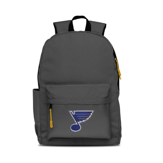 St Louis Blues Campus Laptop Backpack- Gray