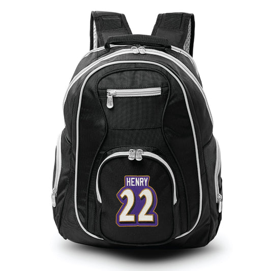 Baltimore Ravens Derrick Henry Premium Backpack with Gray Trim