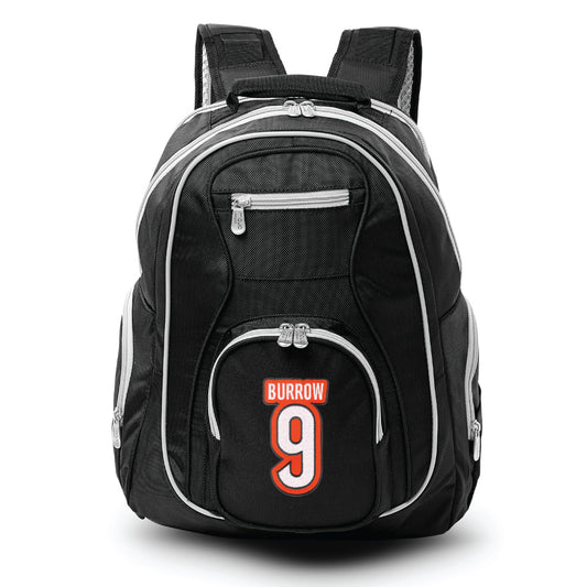 Cincinnati Bengals Joe Burrow Premium Backpack with Gray Trim