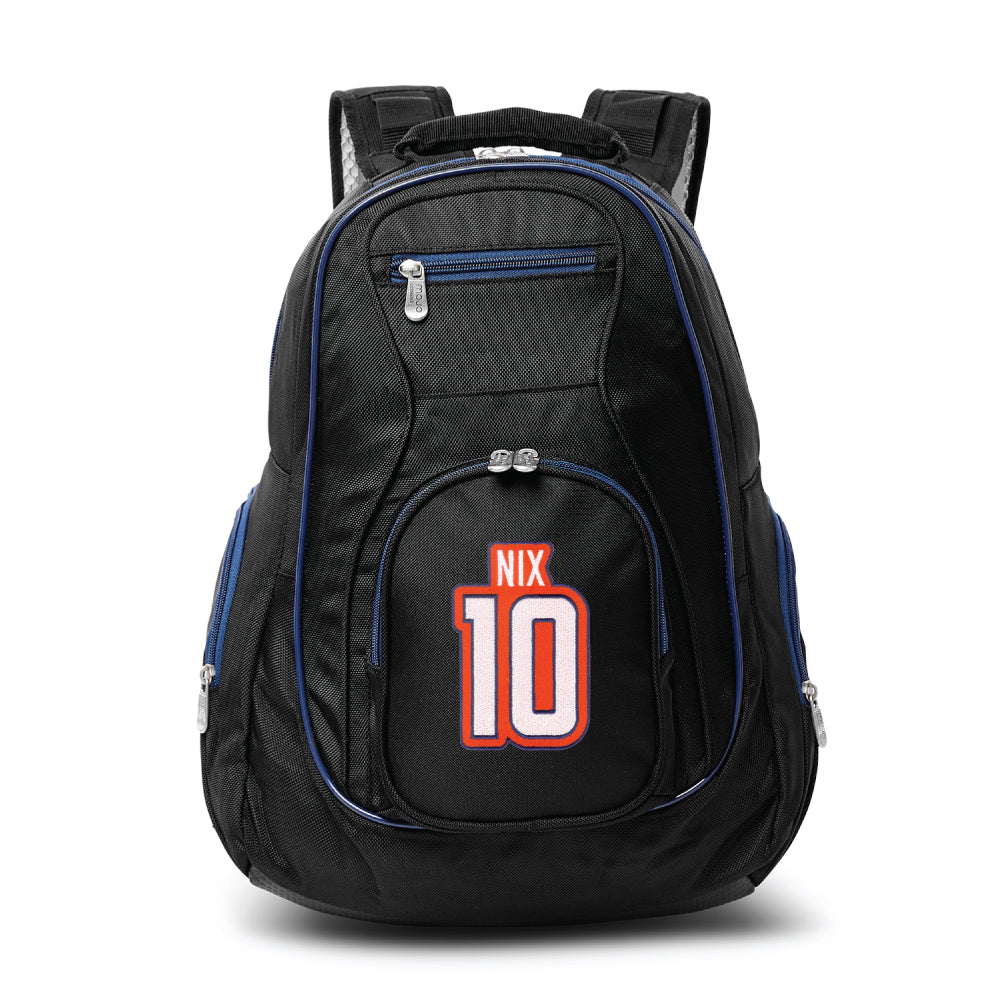Denver Broncos Bo Nix Premium Backpack with Gray Trim