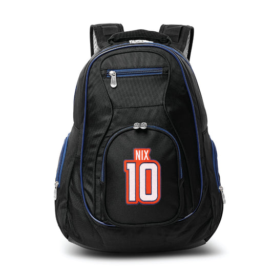 Denver Broncos Bo Nix Premium Backpack with Gray Trim