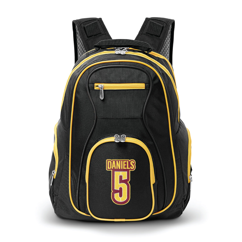 Washington Commanders Jayden Daniels Premium Backpack with Yellow Trim