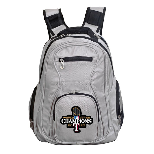 2023 World Series Champions Texas Rangers Gray Laptop Backpack