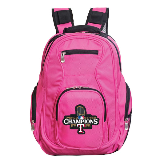 2023 World Series Champions Texas Rangers Pink Laptop Backpack