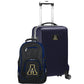 Appalachian State Mountaineers Mountaineers Deluxe 2-Piece Backpack and Carry on Set in Navy