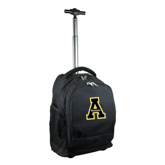 Appalachian State Mountaineers Premium Wheeled Backpack in Black