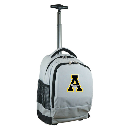 Appalachian State Mountaineers Premium Wheeled Backpack in Grey