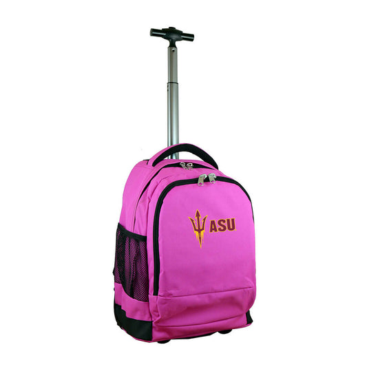 Arizona State Premium Wheeled Backpack in Pink