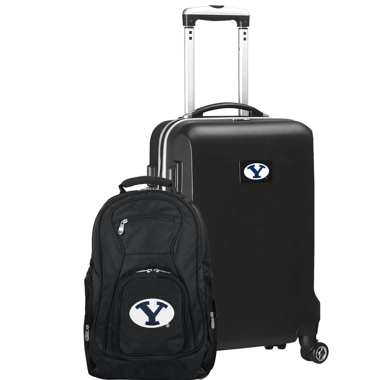 Brigham Young Cougars Deluxe 2-Piece Backpack and Carry on Set in Black
