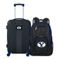 Brigham Young Cougars 2 Piece Premium Colored Trim Backpack and Luggage Set