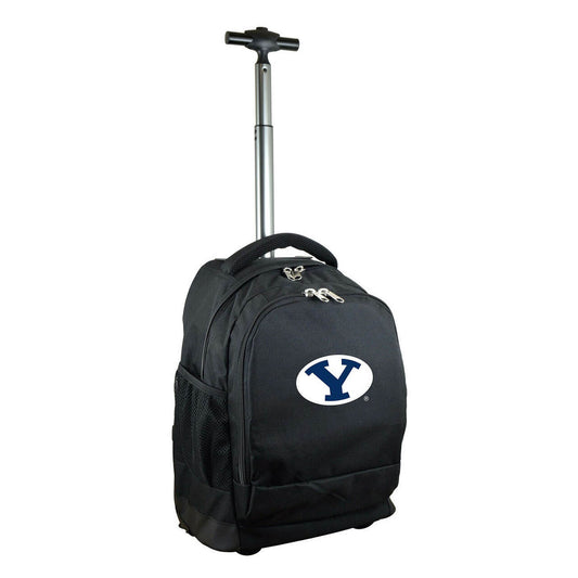 Brigham Young (BYU) Premium Wheeled Backpack in Black