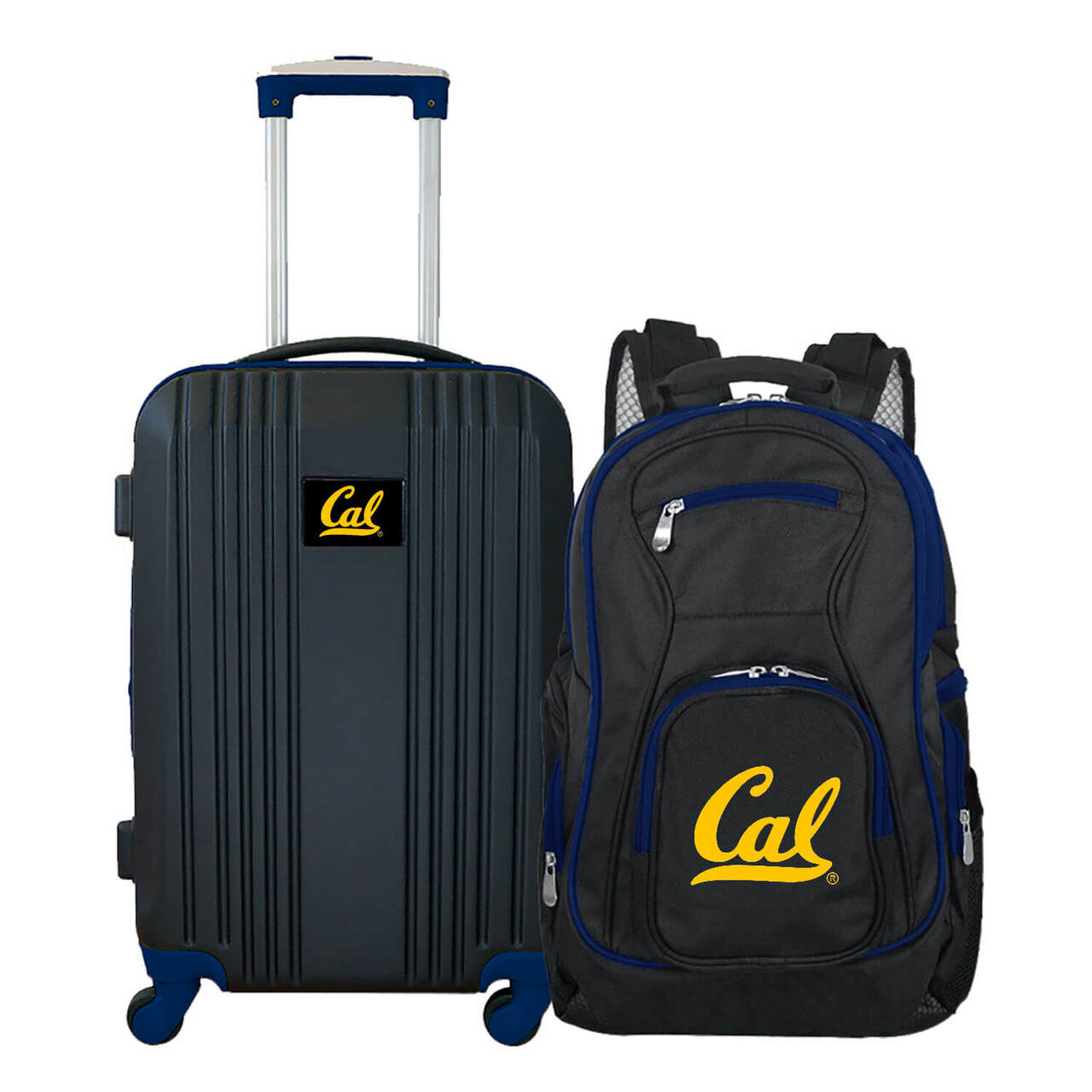 California Bears 2 Piece Premium Colored Trim Backpack and Luggage Set