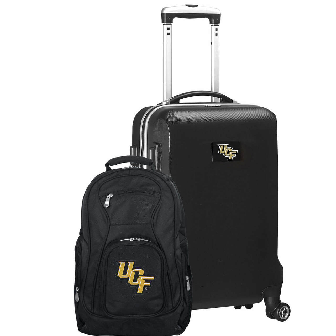 Central Florida Golden Knights Deluxe 2-Piece Backpack and Carry on Set in Black