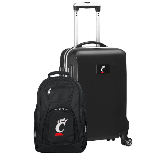 Cincinnati Bearcats Deluxe 2-Piece Backpack and Carry on Set in Black