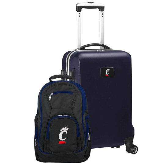 Cincinnati Bearcats Deluxe 2-Piece Backpack and Carry on Set in Navy