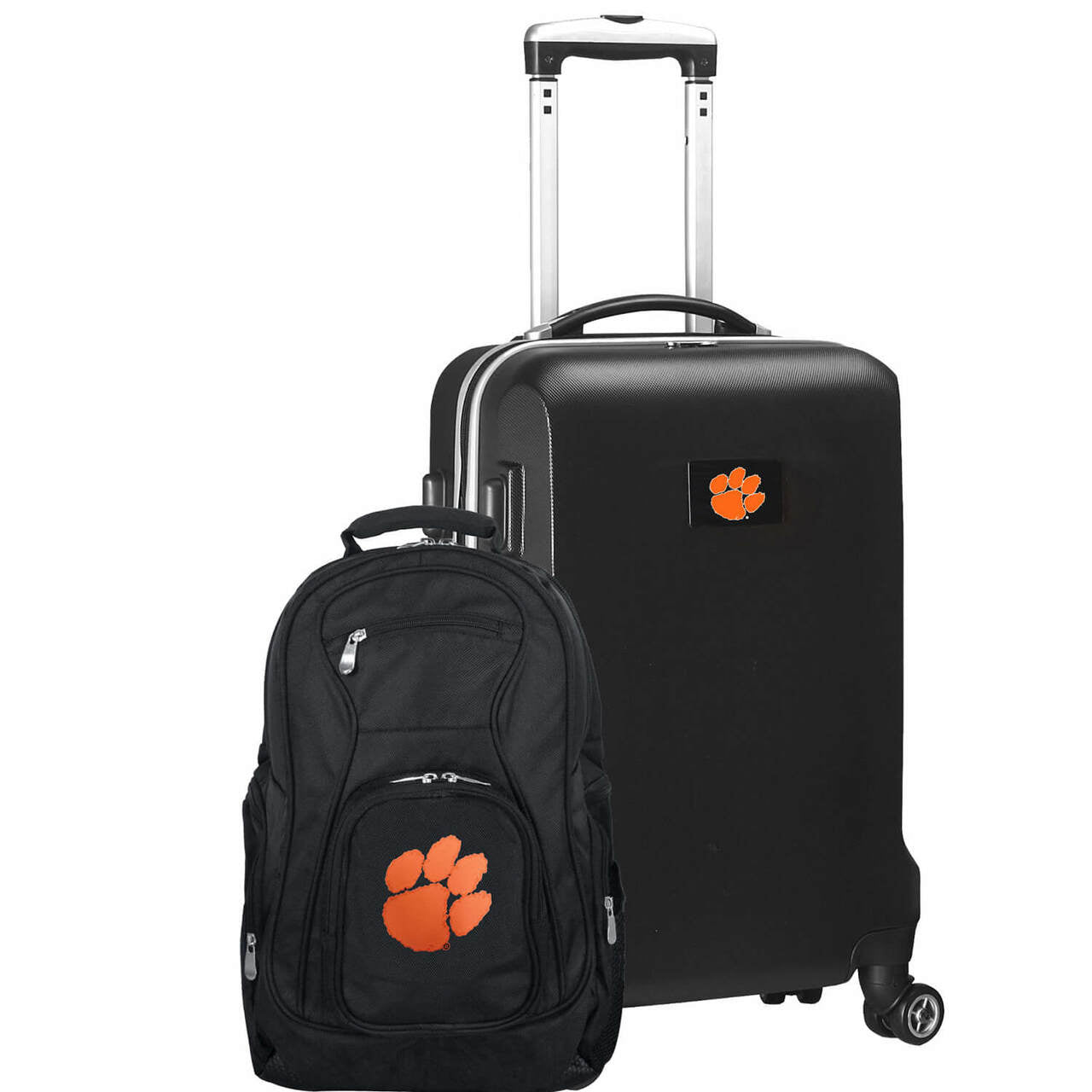 Clemson Tigers Deluxe 2-Piece Backpack and Carry on Set in Black
