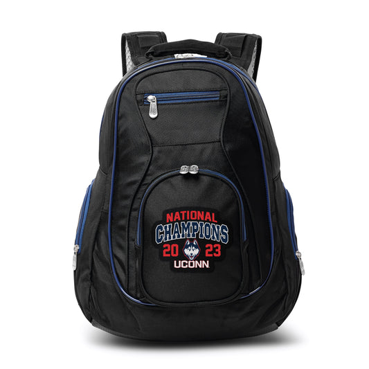 Uconn Huskies 2023 NCAA Men's Basketball National Champs Laptop Backpack- Navy Trim