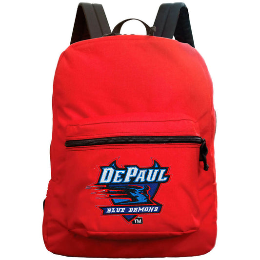 Depaul Blue Demons Made in the USA premium Backpack in Red