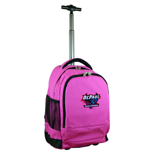 DePaul Premium Wheeled Backpack in Pink