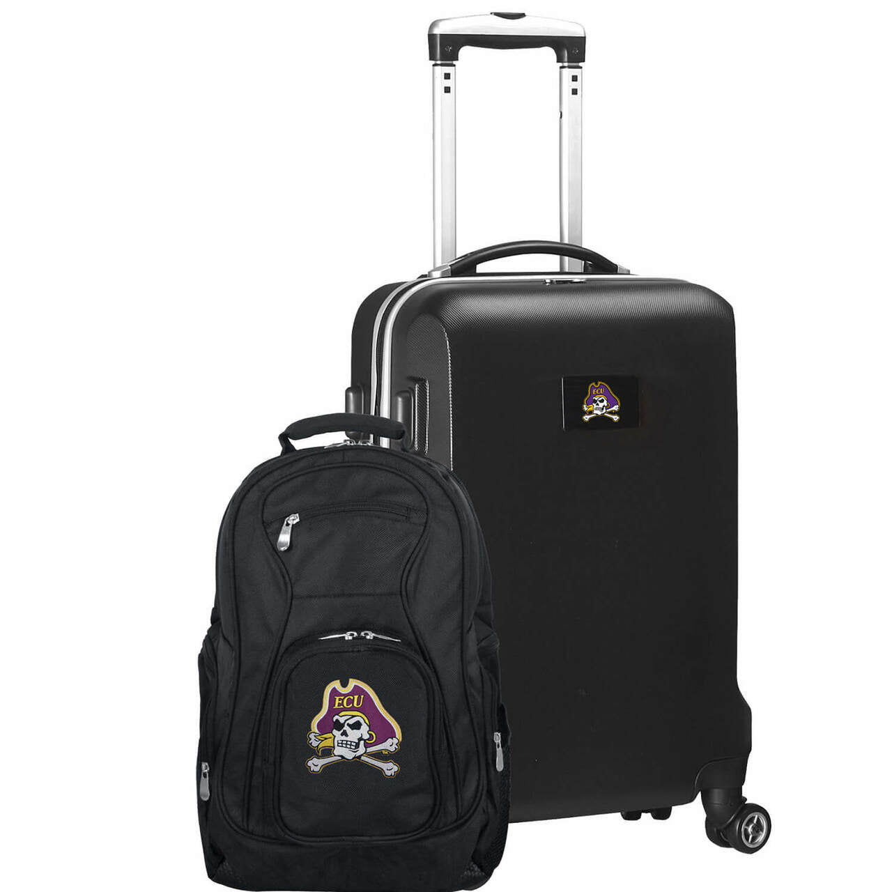 East Carolina Pirates Deluxe 2-Piece Backpack and Carry-on Set in Black