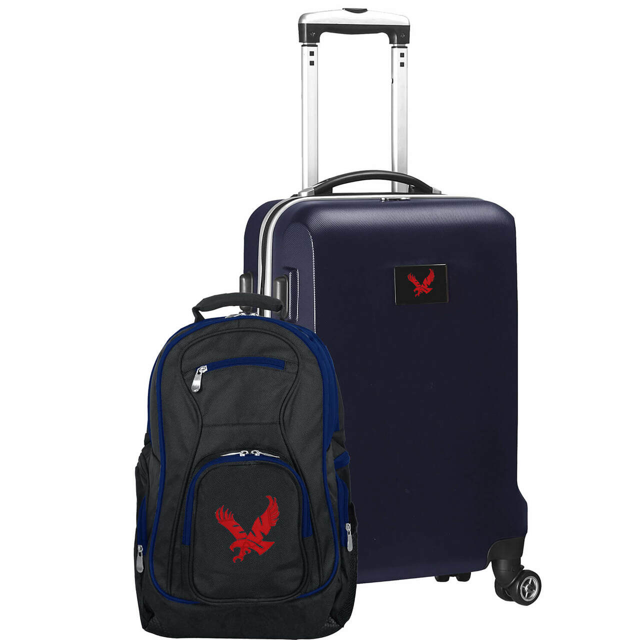 Eastern Washington Eagles Deluxe 2-Piece Backpack and Carry on Set in Navy