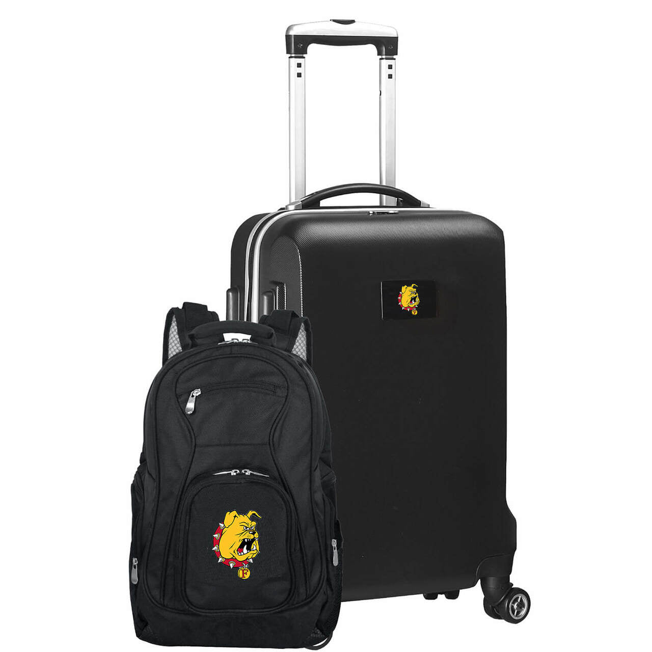 Ferris State Bulldogs Deluxe 2-Piece Backpack and Carry-on Set in Black
