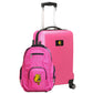 Ferris State Bulldogs Deluxe 2-Piece Backpack and Carry-on Set in Pink