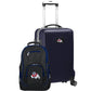 Fresno State Bulldogs Deluxe 2-Piece Backpack and Carry on Set in Navy